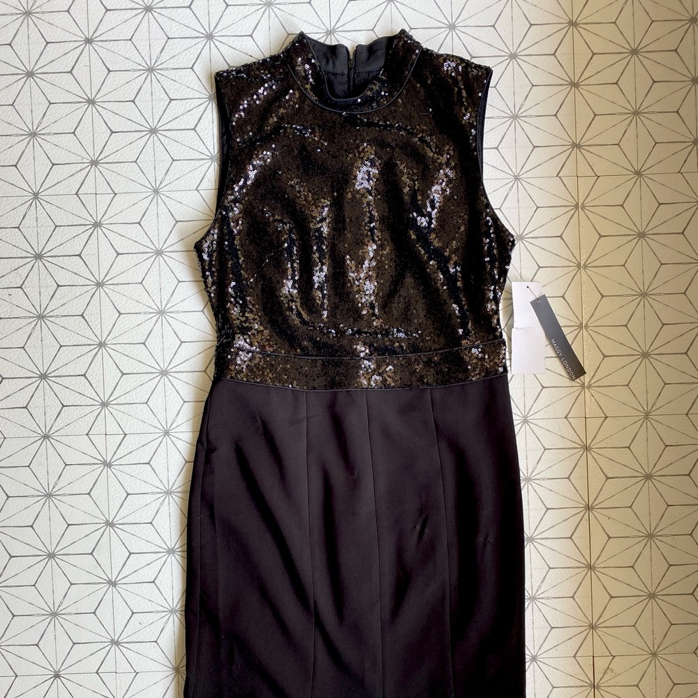 Black sequence midi mermaid dress !